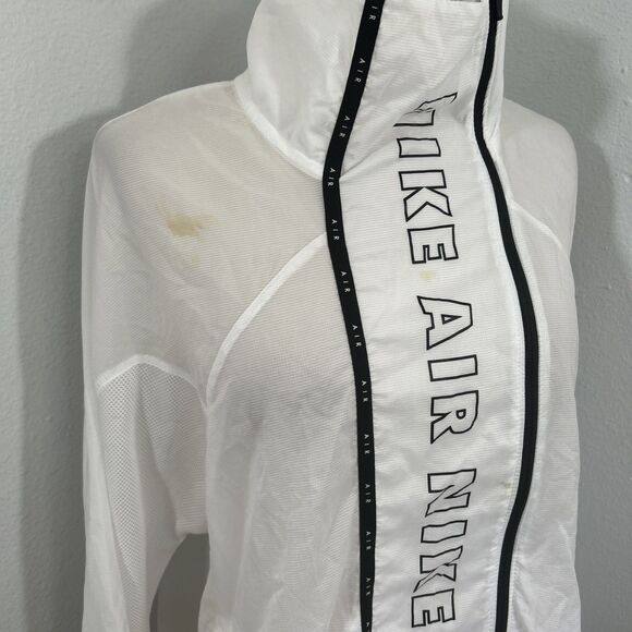 Nike Air Jacket Womens L White Water Repellent‎ Running - Picture 2 of 8